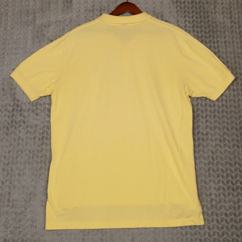 Polo Ralph Lauren Polo Shirt Mens XL Yellow Pique Cotton Classic